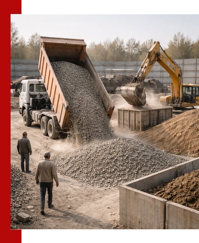 Доставка нерудных материалов с погрузкой и разгрузкой в Тобольске