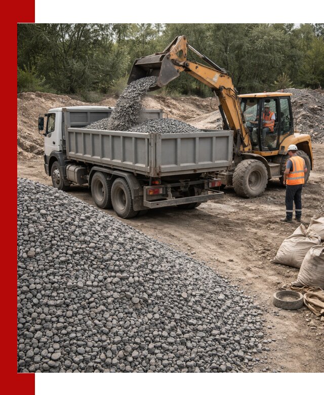Доставка гравийного щебня в Тобольске оптом и в розницу