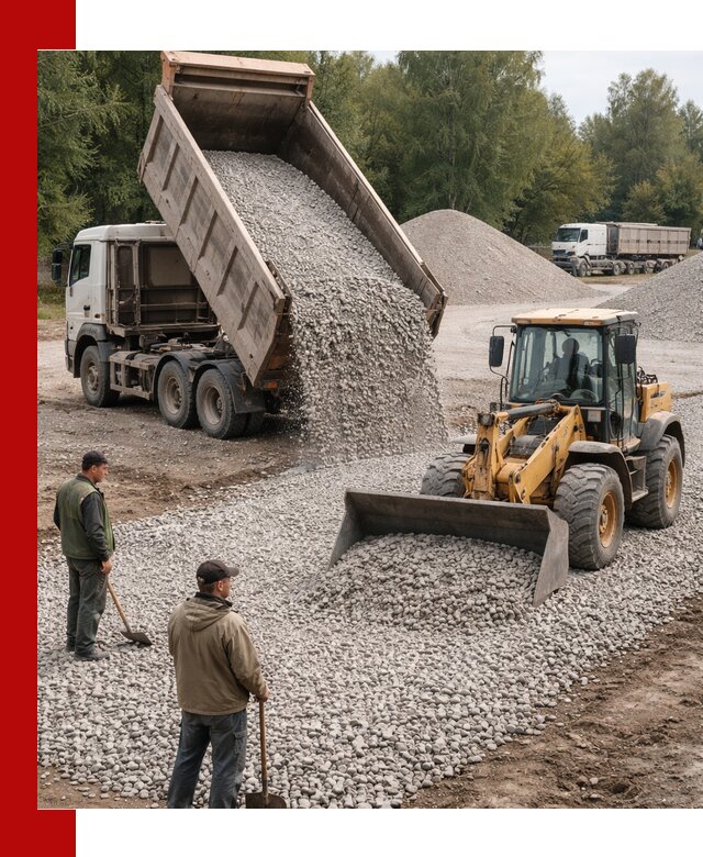 Купить гравийный щебень фракция 20-40 в Тобольске с доставкой