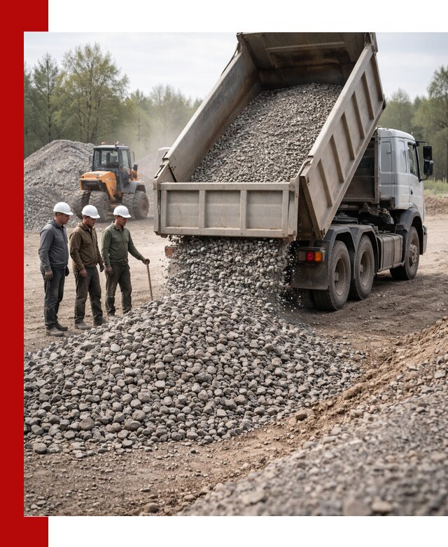 Доставка гравийного щебня фракции 70-120 в Тобольске