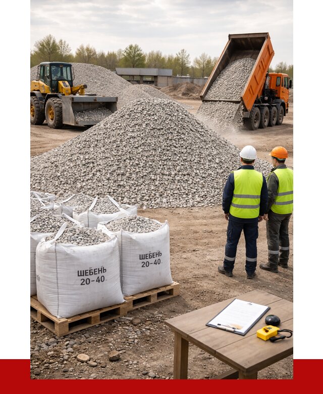Известняковый щебень 20-40 в Тобольске от 2135 р. ПРОНЕРУДТбл