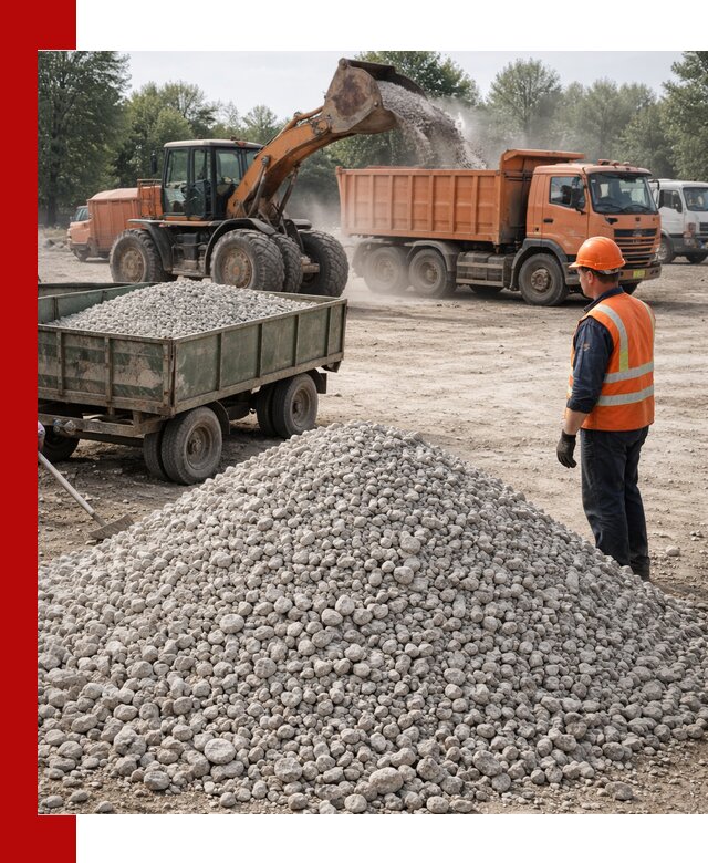 Доставка известнякового щебня фракция 20–40 в Тобольске