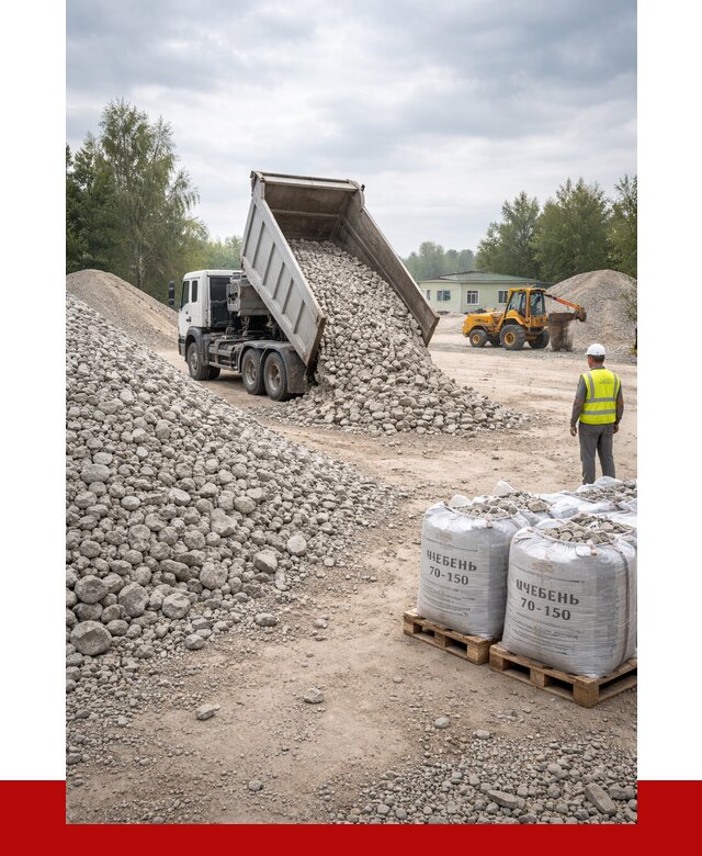 Известняковый щебень фракция 70-150 в Тобольске от 1271 р. | ПРОНЕРУДТбл