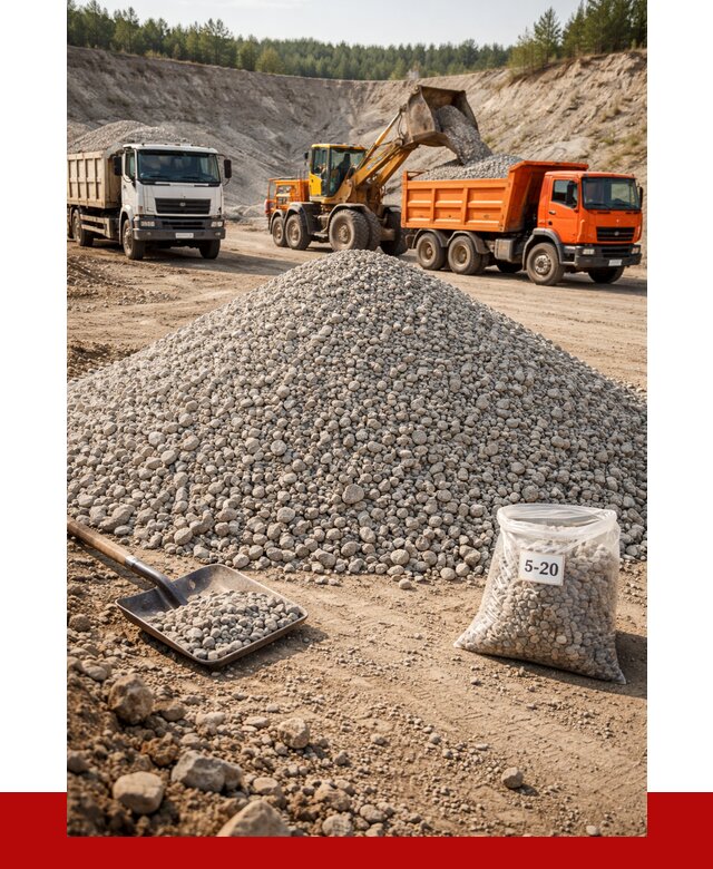 Доломитовый щебень фр. 5-20 в Тобольске от 4270 р. | ПРОНЕРУДТбл