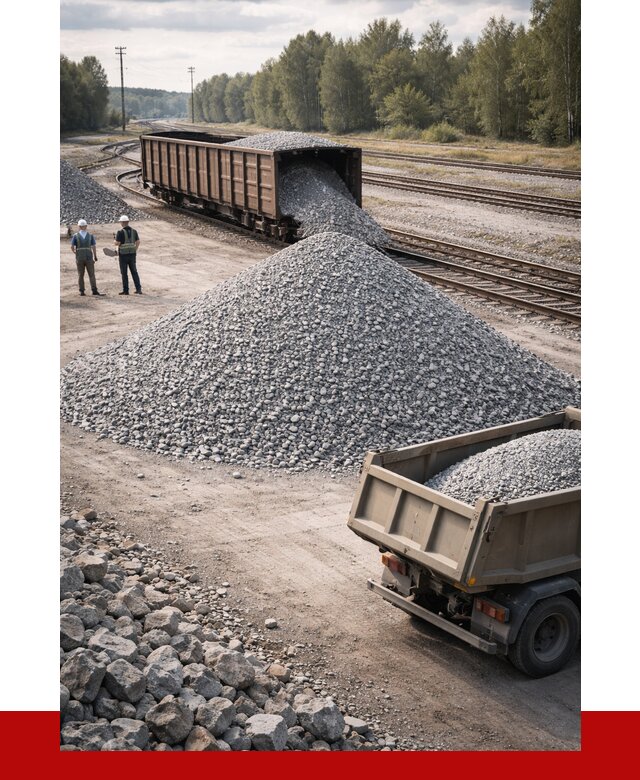 Железнодорожный щебень 20-60 в Тобольске от 1728 р. | ПРОНЕРУДТбл