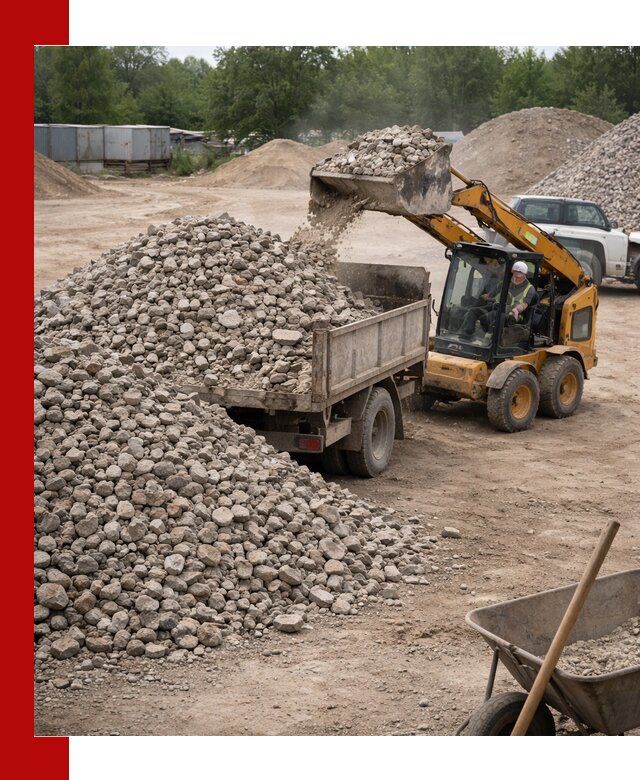 Доставка вторичного щебня в Тобольске для строительных работ