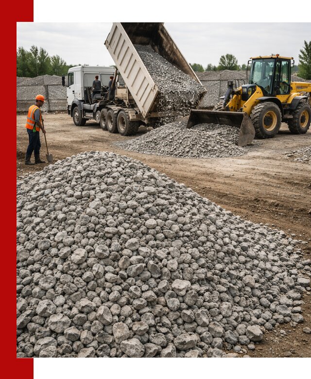 Доставка бетонного щебня фракции 40-70 в Тобольске