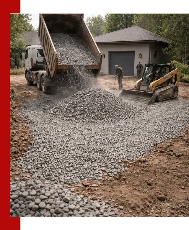 Щебень для парковки в Тобольске: доставка и укладка качественного материала