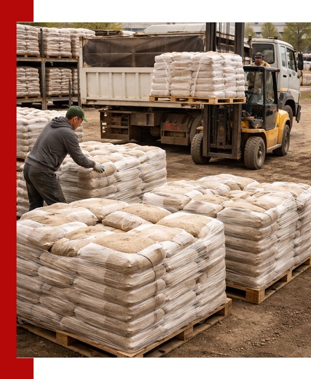 Карьерный песок в мешках с доставкой в Тобольске