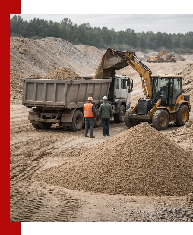 Карьерный среднезернистый песок с доставкой в Тобольске