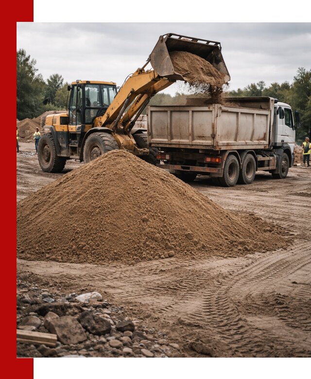 Доставка речного песка навалом в Тобольске быстро и выгодно