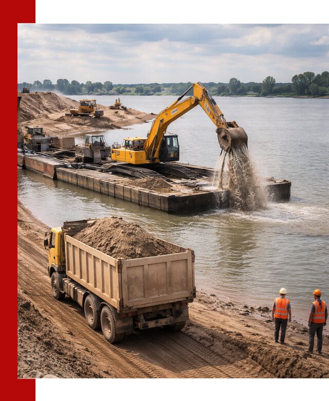Намывной песок с доставкой в Тобольске оптом и в розницу