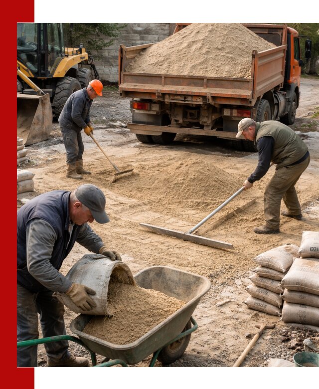 Поставка песка для стяжки в Тобольске с быстрой доставкой