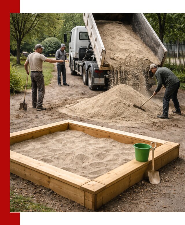 Песок для песочницы с доставкой в Тобольске недорого и чистый