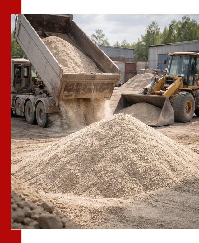 Кварцевый песок с доставкой в Тобольске для строительных работ