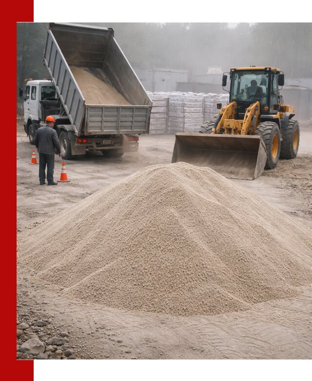 Кварцевый песок фракция 0–8 для стройработ в Тобольске