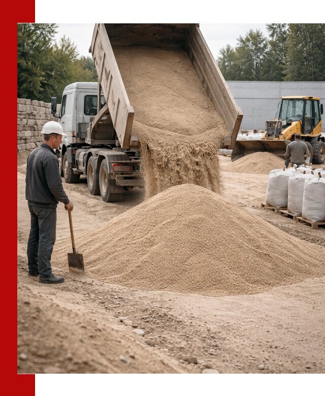 Кварцевый песок фракция 0–3 мм с доставкой в Тобольске