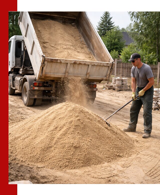 Доставка сухого песка самосвалами в Тобольске
