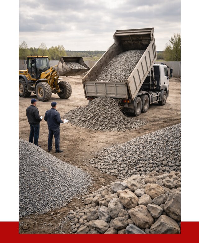Гравий и камень с доставкой в Тобольске от 4270 р. - ПРОНЕРУДТбл