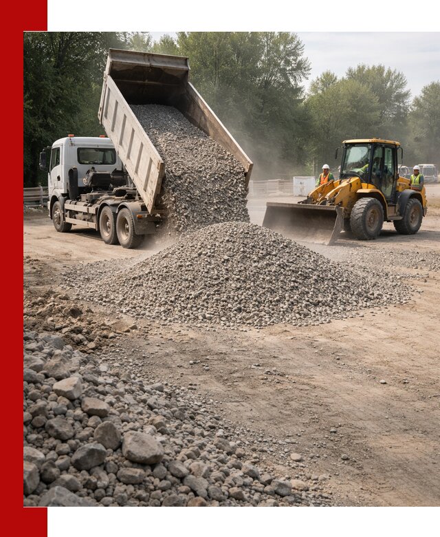Гравий фракция 5–20 доставка в Тобольске оптом и в розницу