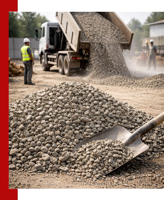 Доставка гравия фракции 20-40 в Тобольске с самосвалами