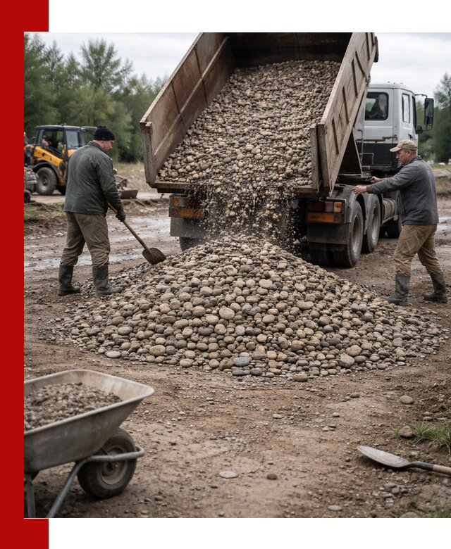 Доставка гальки речной оптом и в розницу в Тобольске