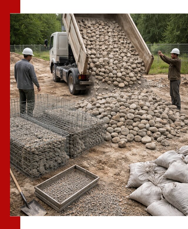 Камень для габионов фракция 70–151 в Тобольске