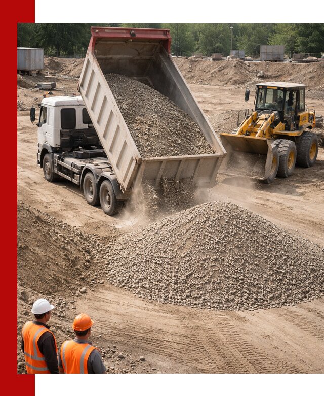 Щебень с песком (ЩГПС С2) с доставкой в Тобольске