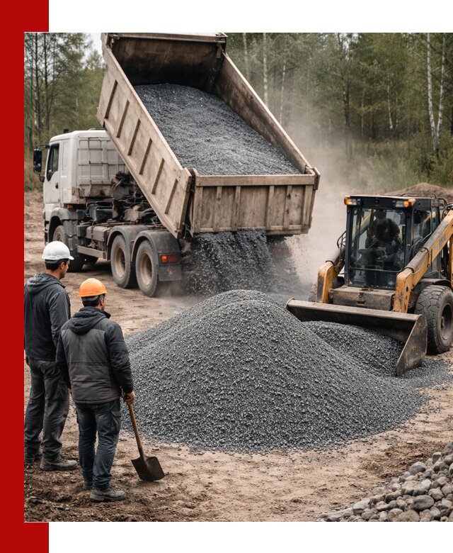 Гранитный отсев 0-5 с доставкой и разгрузкой в Тобольске