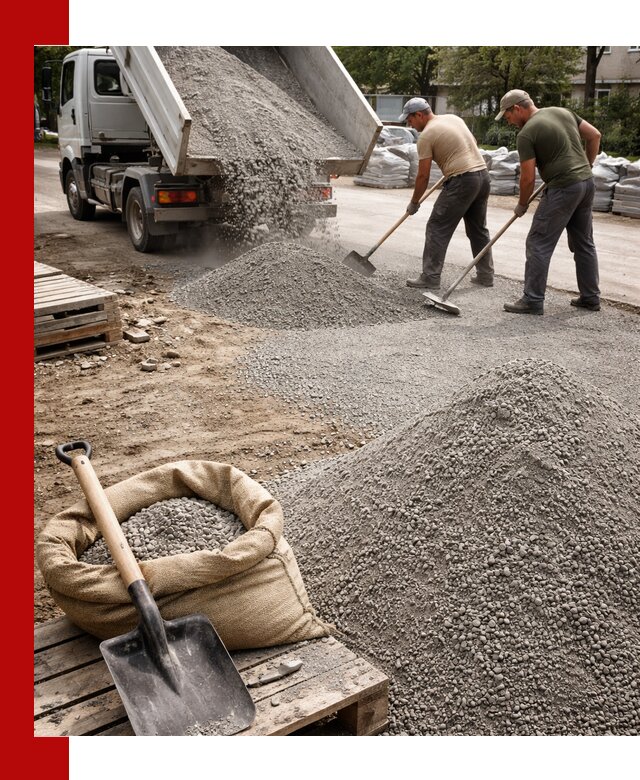 Отсев для тротуарной плитки в Тобольске — доставка и укладка