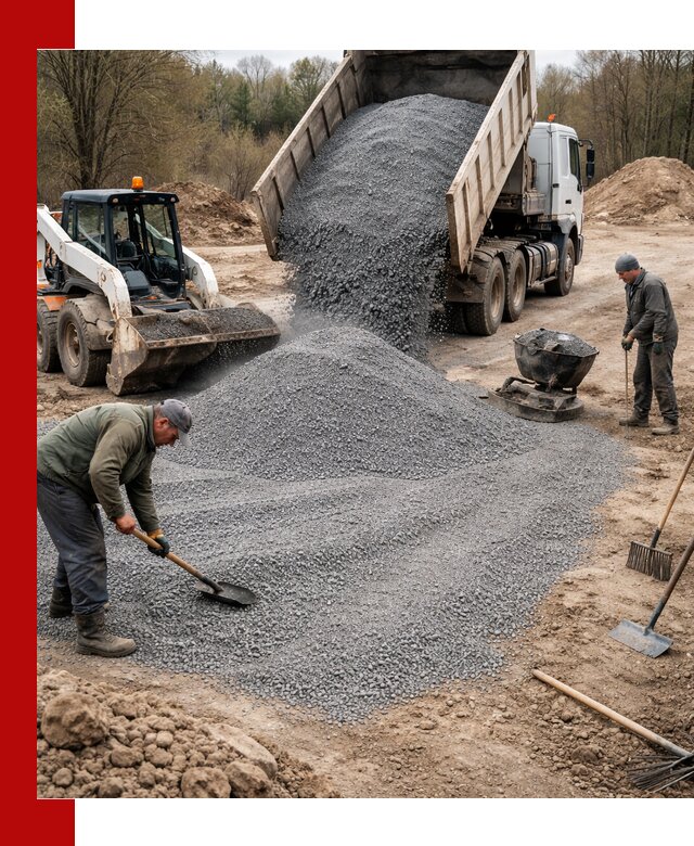 Отсев для подсыпки в Тобольске — доставка и подсыпка на участок