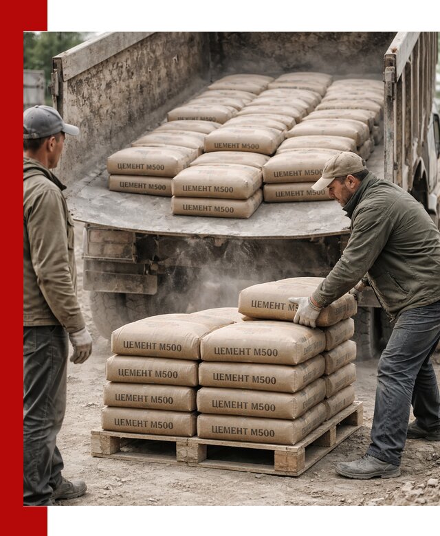 Цемент М500 с доставкой самосвалом в Тобольске