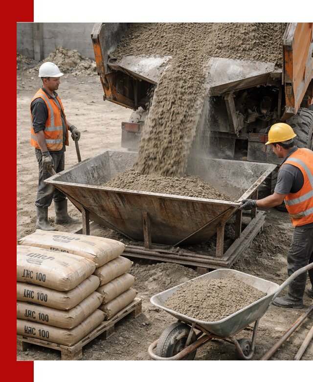 Доставка цементно-песчаной смеси М100 в Тобольске