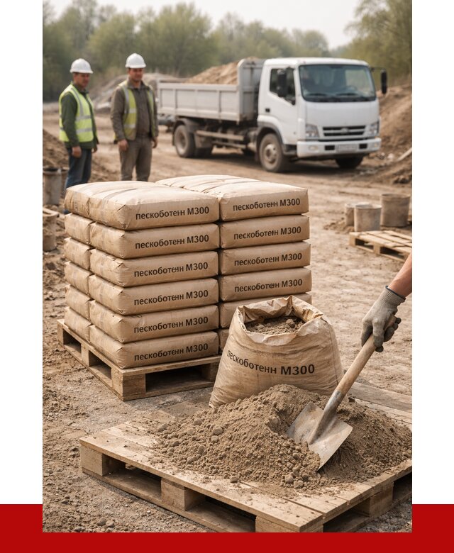 Пескобетон М300 в Тобольске с доставкой от 4728 р. за куб | ПРОНЕРУДТбл