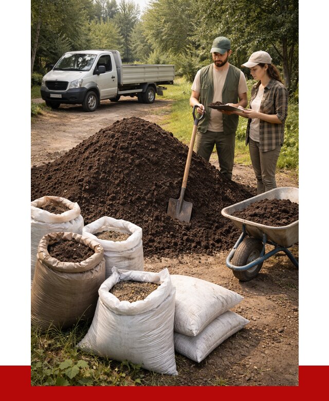 Купить грунт с доставкой в Тобольске от 4575 р. за м3 | ПРОНЕРУДТбл