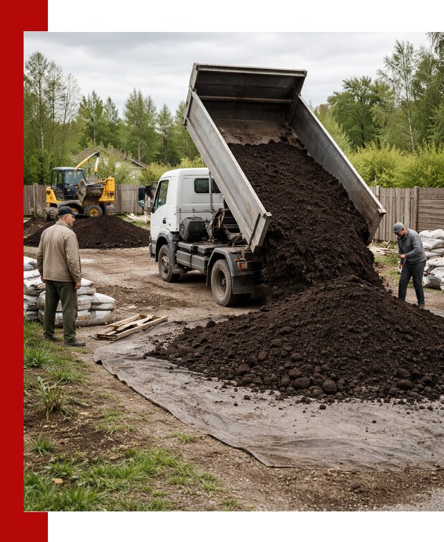 Доставка качественного почвогрунта в Тобольске оптом и в розницу