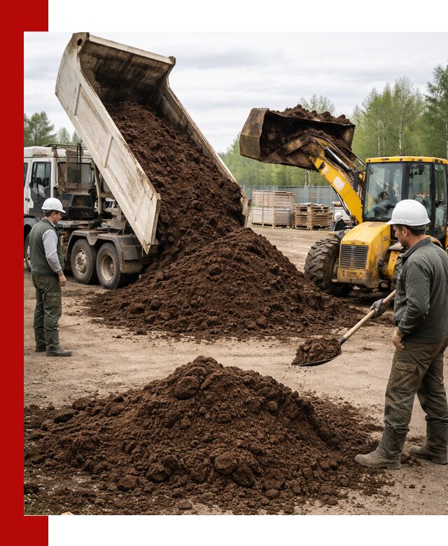 Доставка торфа оптом и в мешках в Тобольске