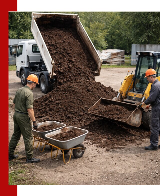 Доставка торфо-земляной смеси в Тобольске для огорода и ландшафта