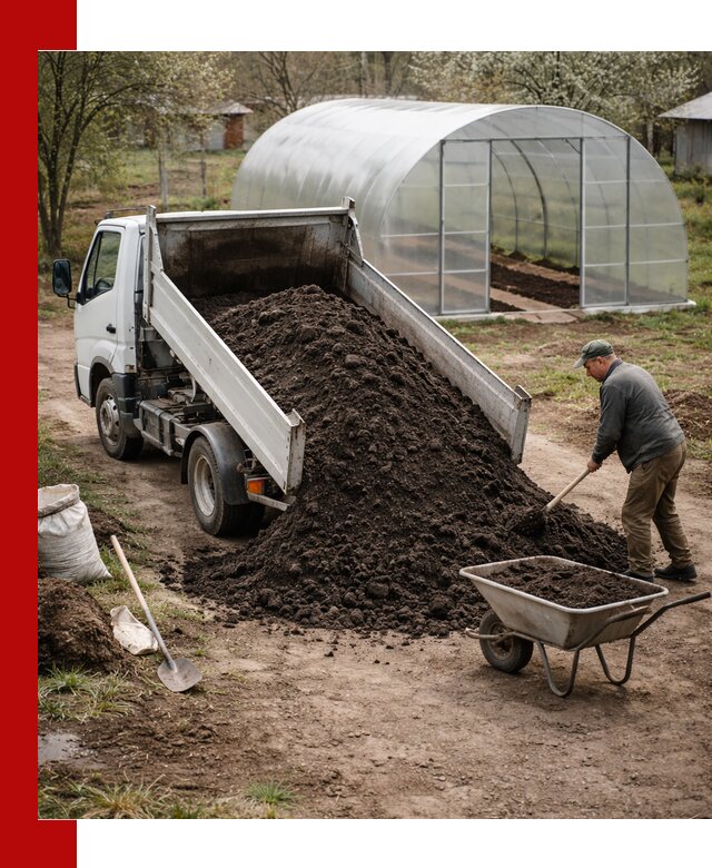 Чернозем для теплицы с доставкой в Тобольске