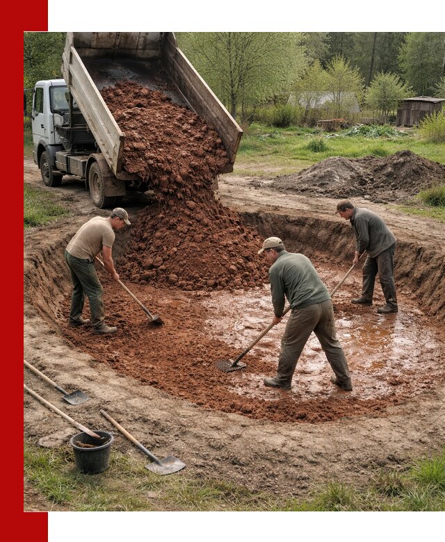 Купить качественную глину для пруда в Тобольске