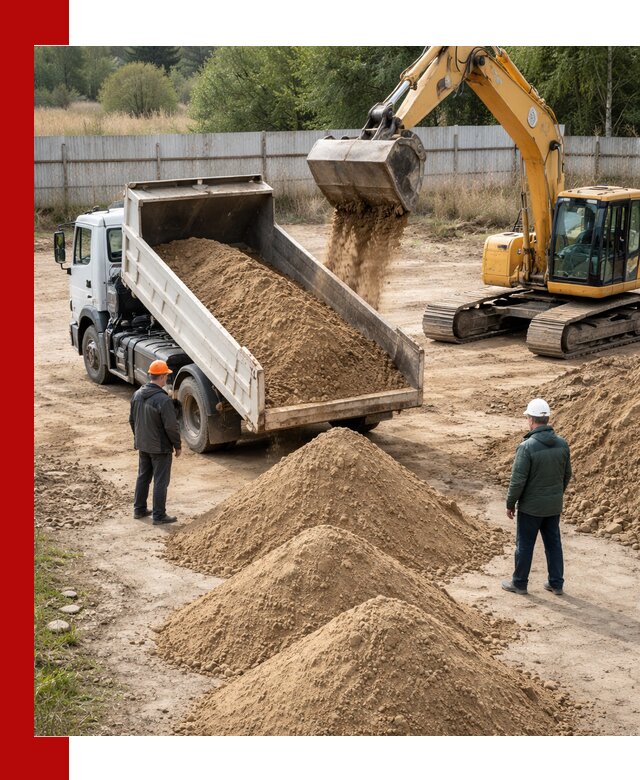 Доставка супеси вагонными и автопартиями в Тобольске