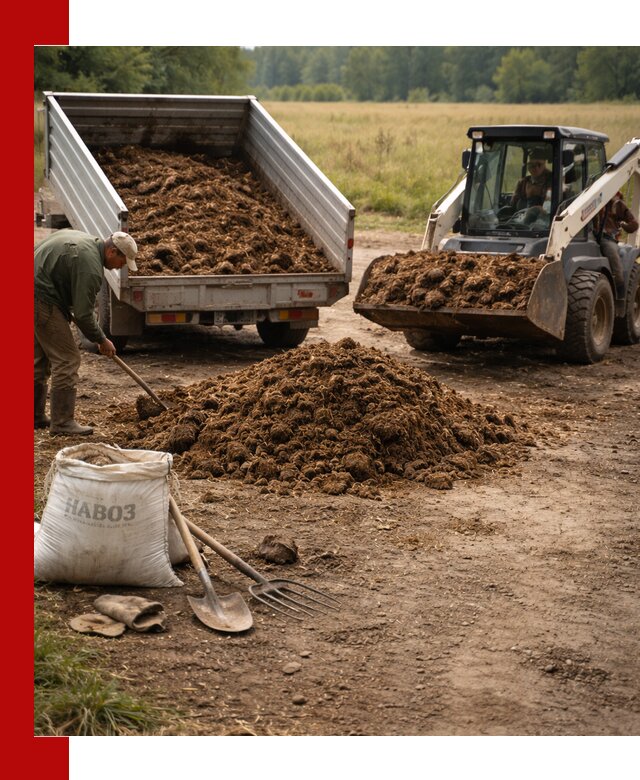 Доставка конского навоза в Тобольске с разгрузкой и доставкой на объект