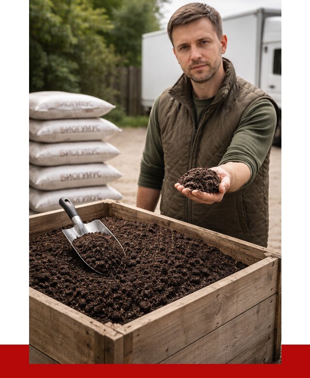 Купить биогумус в Тобольске с доставкой от 8642 р. за куб | ПРОНЕРУДТбл