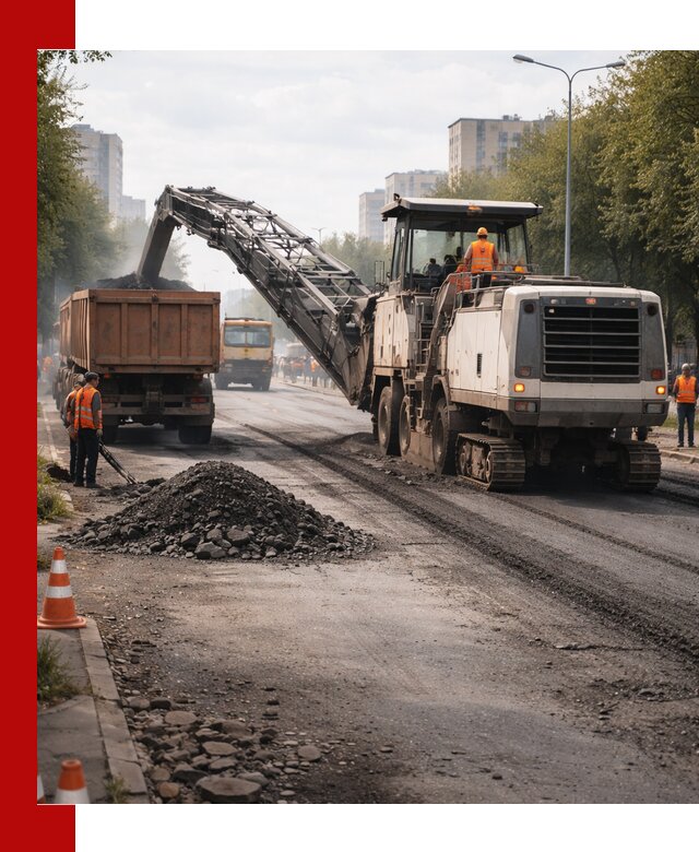 Фрезерованный асфальт в Тобольске — удаление и вывоз старого покрытия