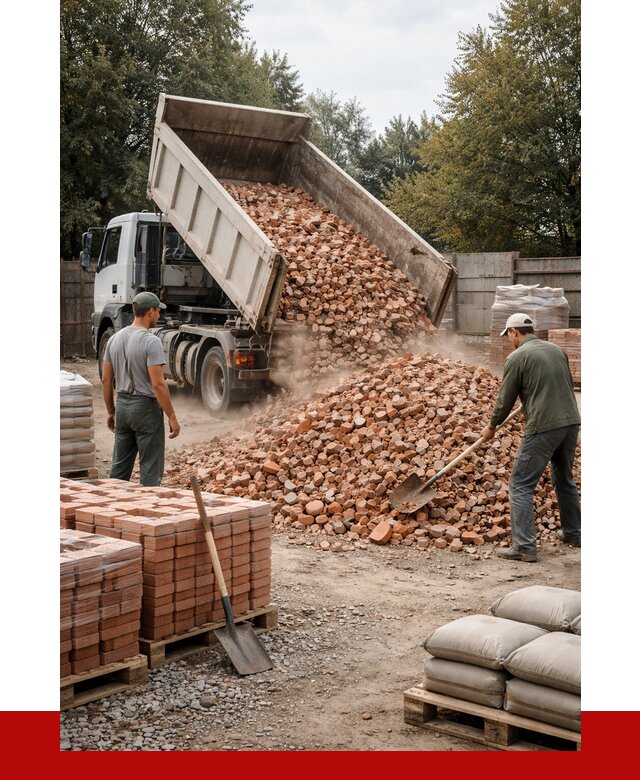Бой кирпича в Тобольске с доставкой от 4270 руб/куб | ПРОНЕРУДТбл