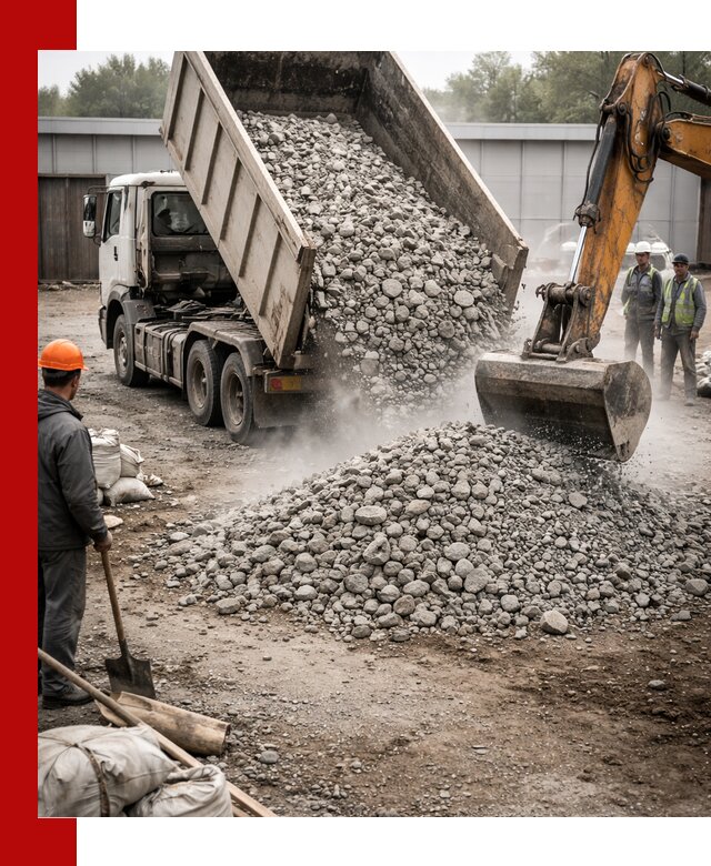 Доставка дробленого бетона в Тобольске оптом и в розницу