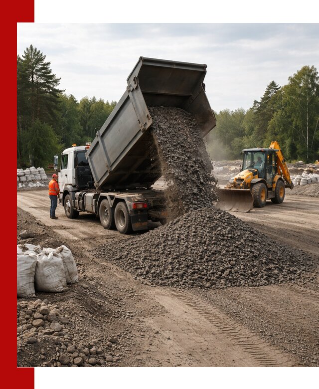 Доставка дробленого асфальта в Тобольске для дорожных работ