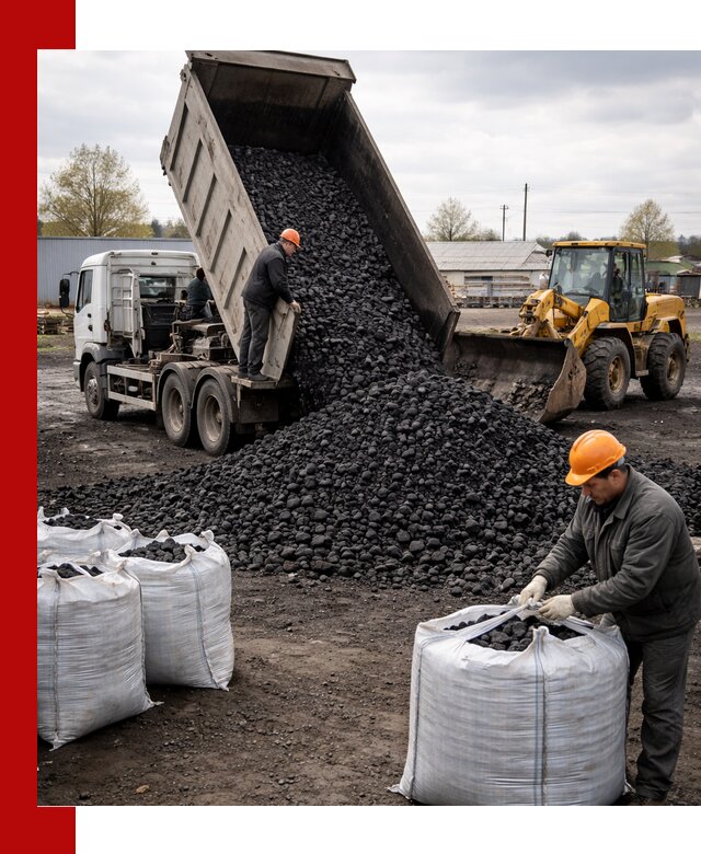 Доставка каменного угля в Тобольске оптом и в розницу