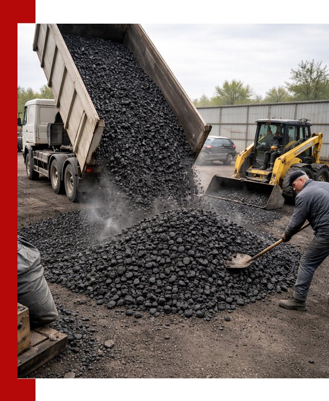 Доставка угля орех в Тобольске оптом и в розницу