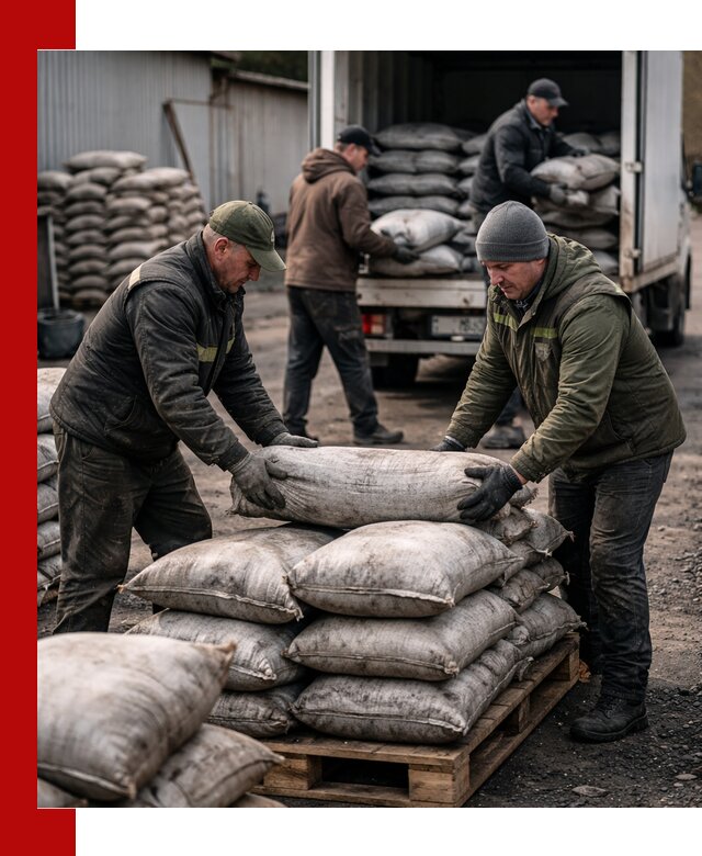 Доставка угля в мешках по выгодным ценам в Тобольске